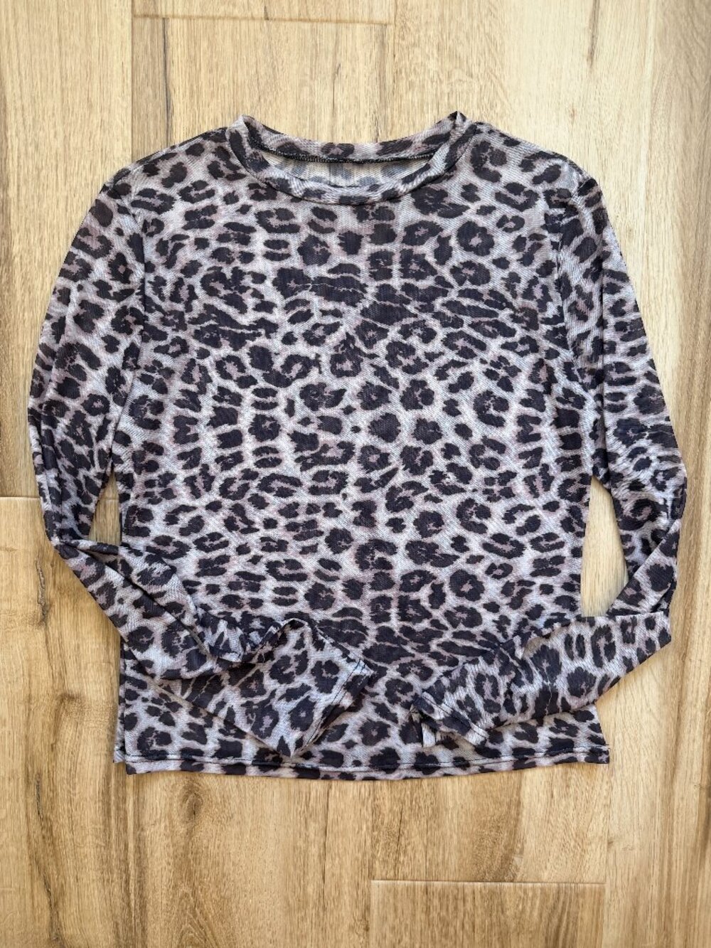 NWOT Sheer Animal Print Top
